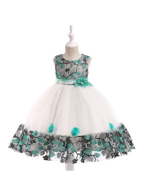 Vestito Bambina Cerimonia Girl Summer Flower Special Occasion Dress DGZF012D